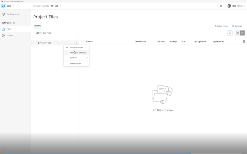 Project Templates in Autodesk Construction Cloud